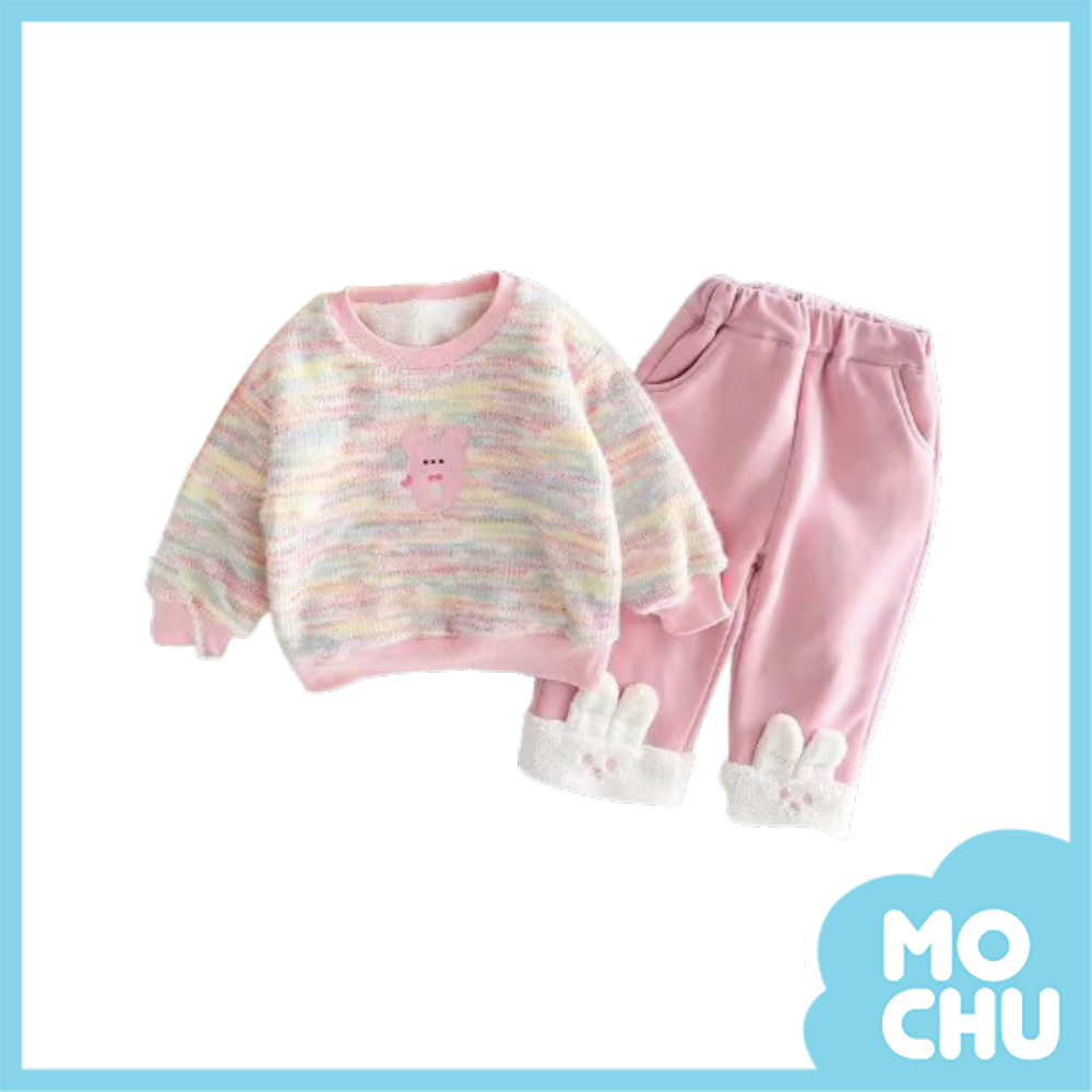 雲彩散步小兔加絨套裝