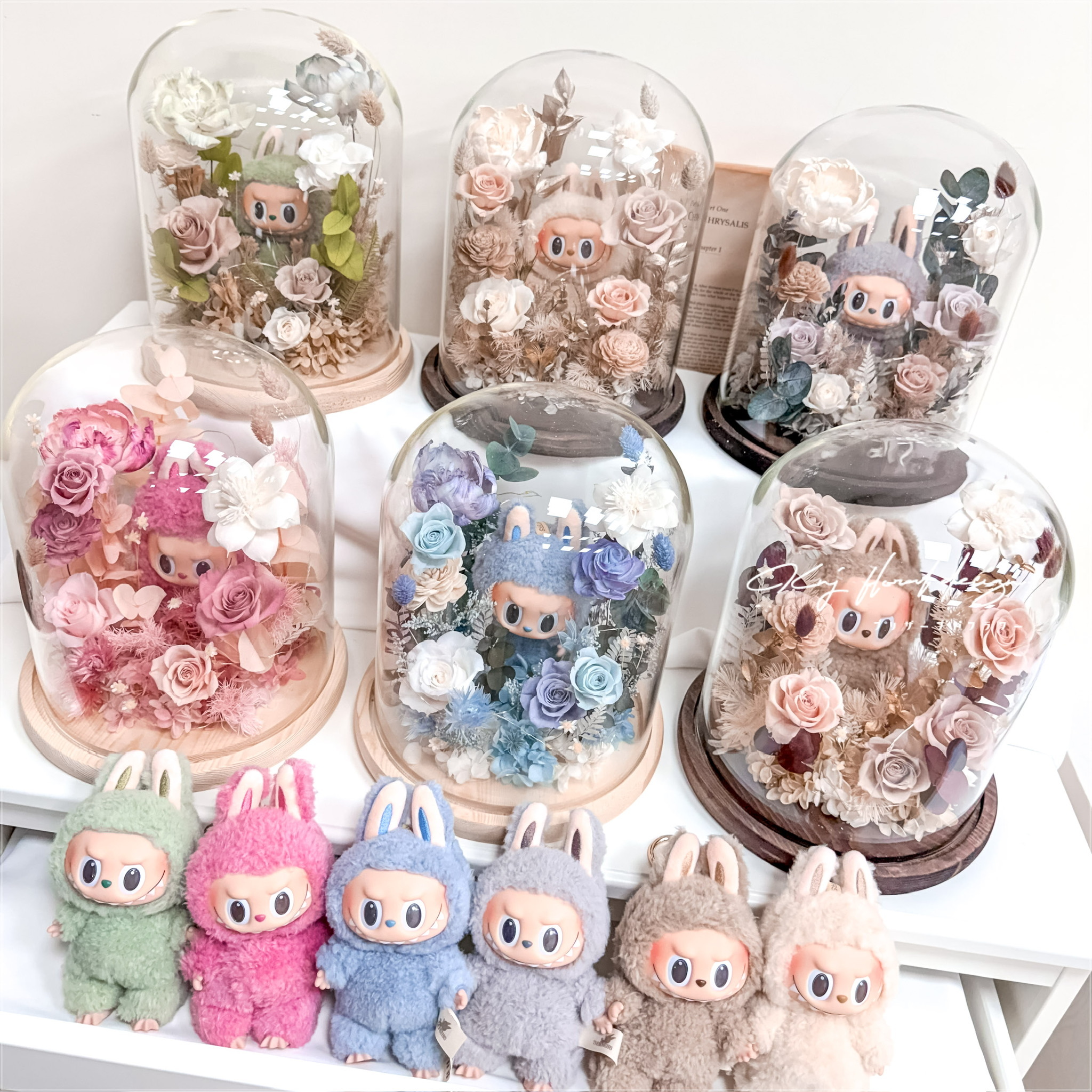 LABUBU永生花玻璃燈盅/L號