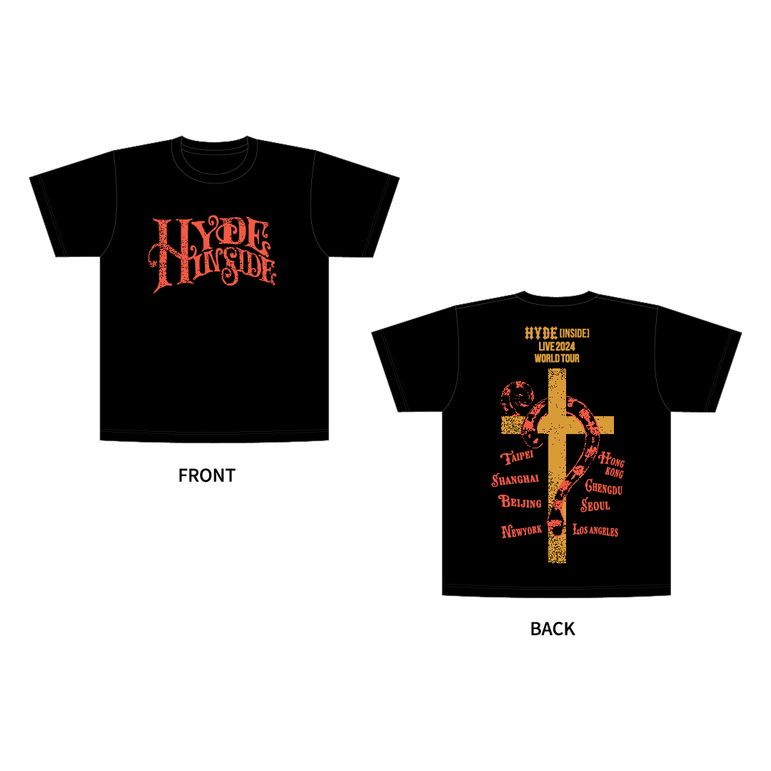 HYDE「INSIDE」LIVE 2024 WORLD TOUR】 T-SHIRT HYDE「INSIDE」LIVE 2024 WORLD TOUR】 T-SHIRT
