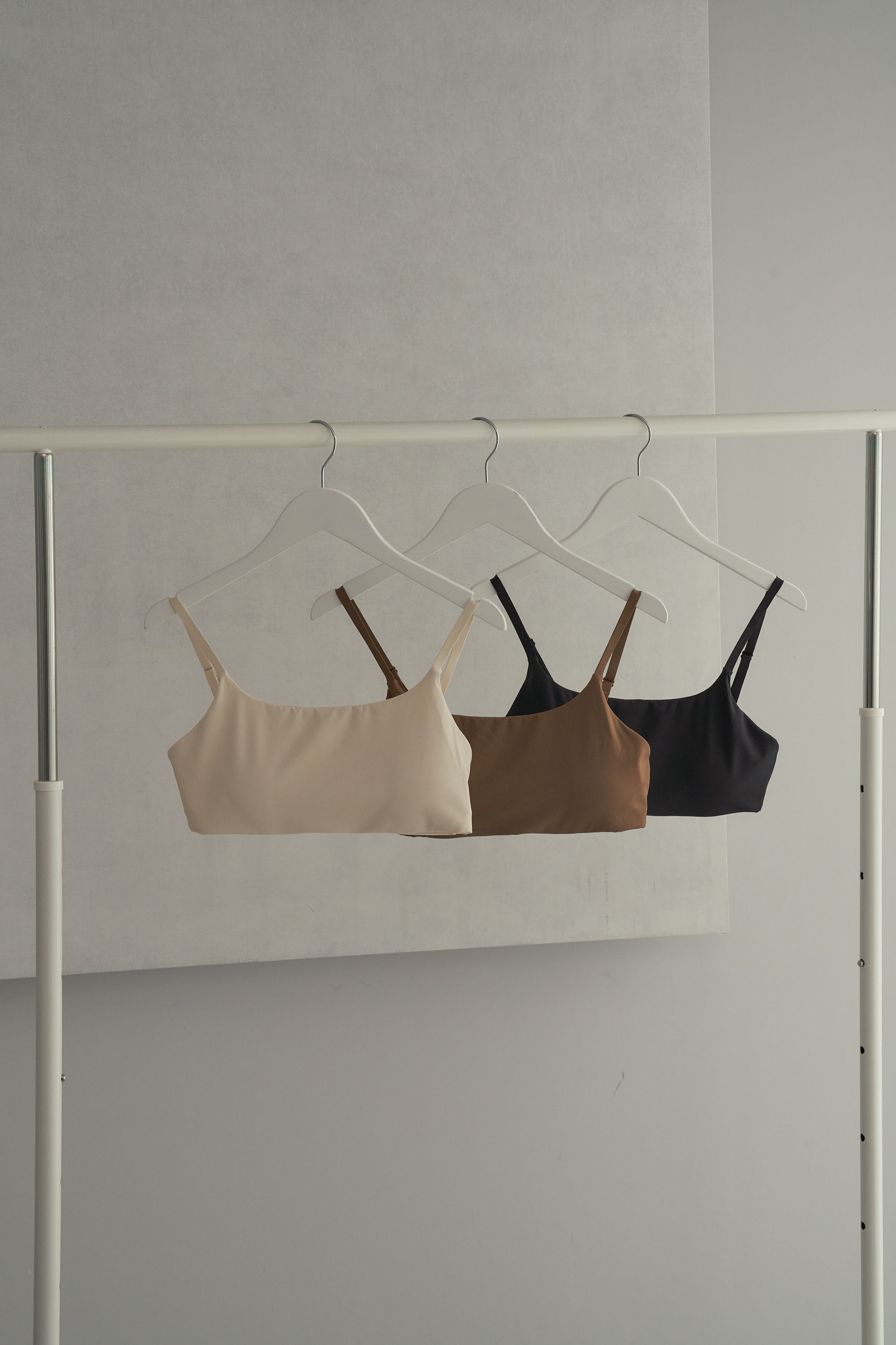 Meufs訂製裸感彈性抗菌背心內衣套組〔咖色〕