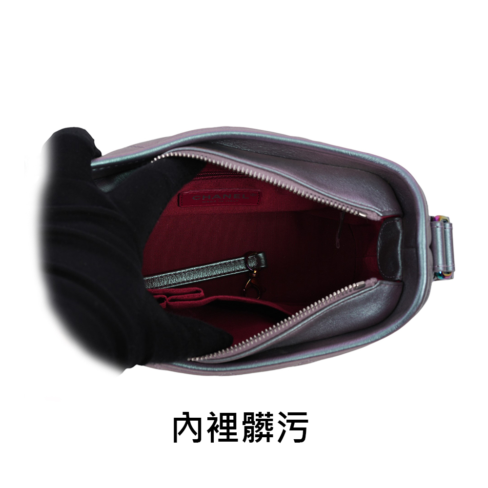 【CHANEL】Gabrielle Hobo 小牛皮流浪包(小款)(炫彩紫)A91810