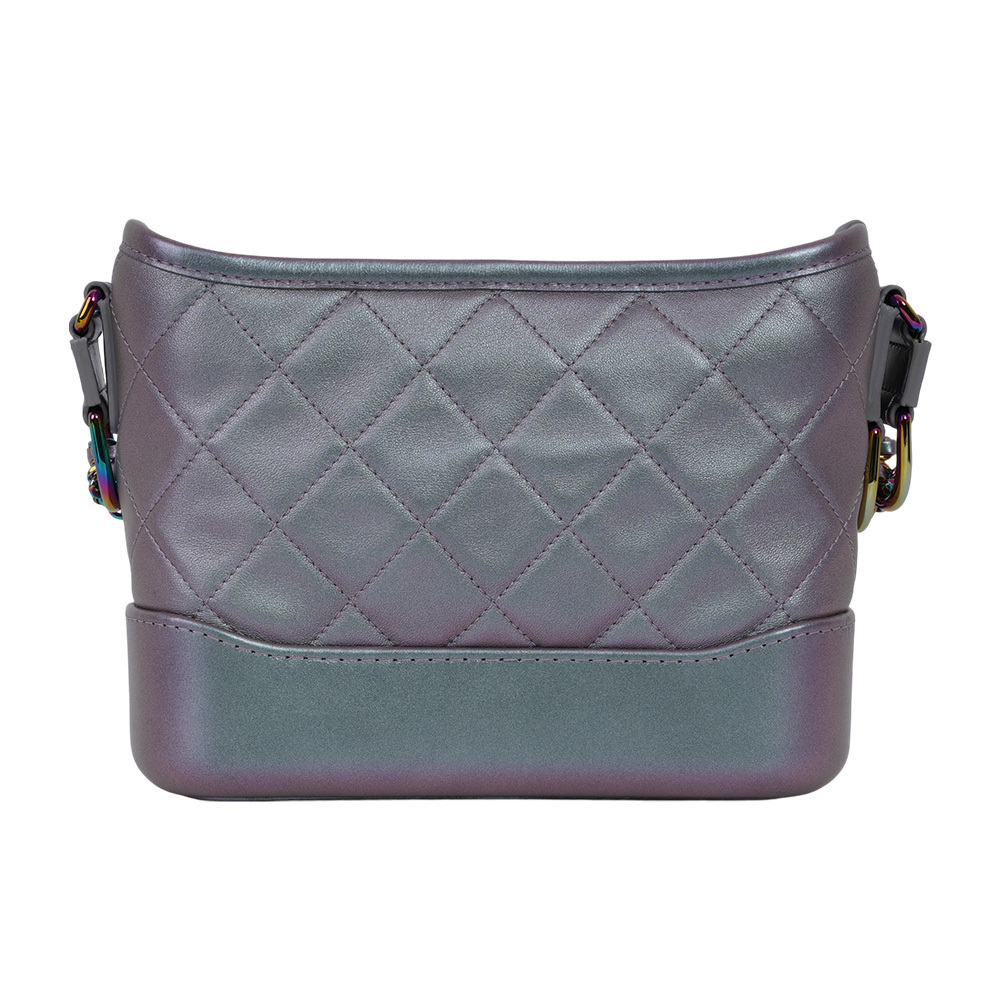 【CHANEL】Gabrielle Hobo 小牛皮流浪包(小款)(炫彩紫)A91810