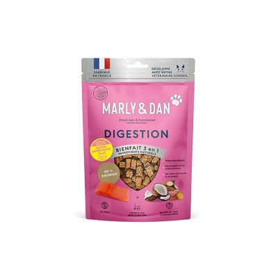 法國Marly&Dan 貓小食 低溫烘焙三文魚粒 腸道增強配方40g【$100 X 3 包】【可混合其他口味】