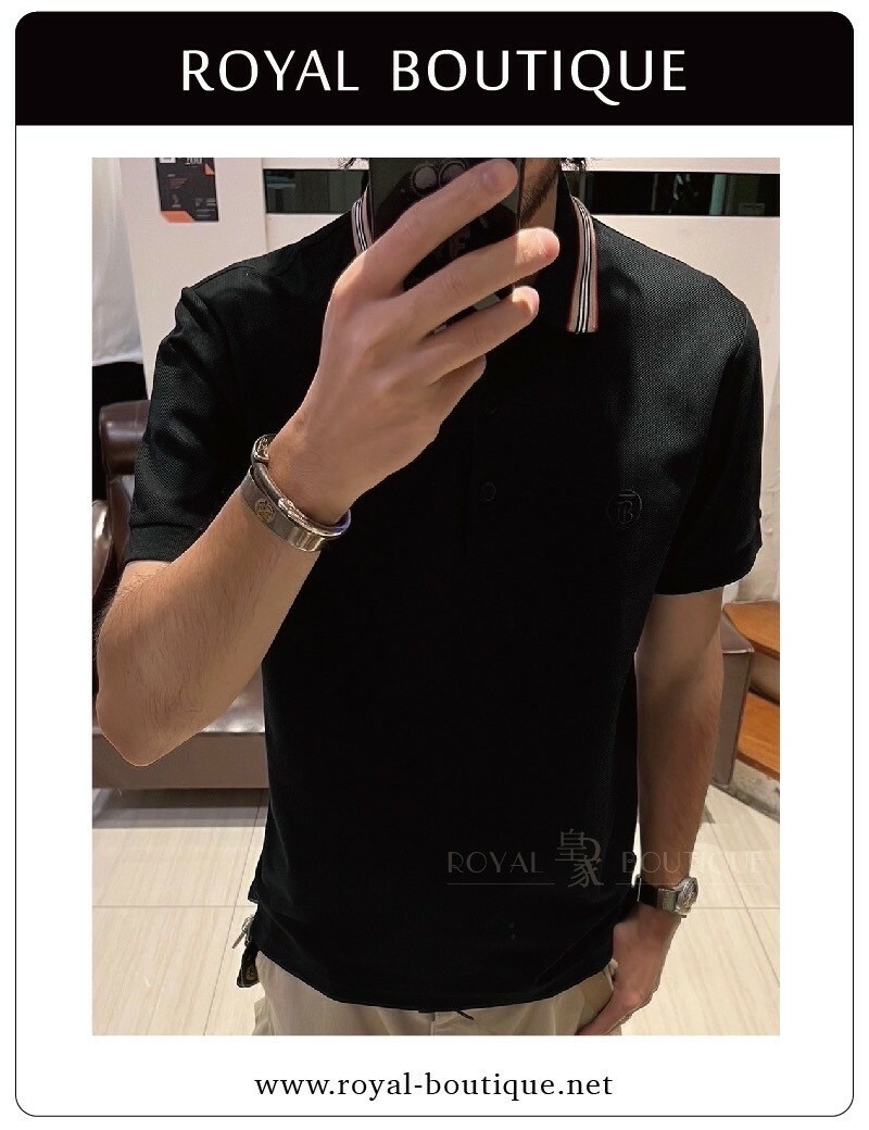 BURBERRY 領片經典格紋短POLO衫