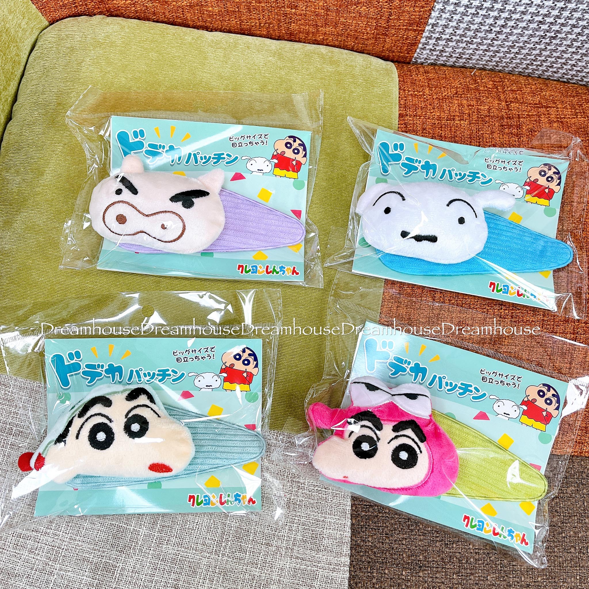 蠟筆小新 睡衣小新 肥嘟嘟左衛門 小白 巧克比 立體燈芯絨髮夾 造型彈片夾 髮夾 瀏海夾 髮飾 飾品