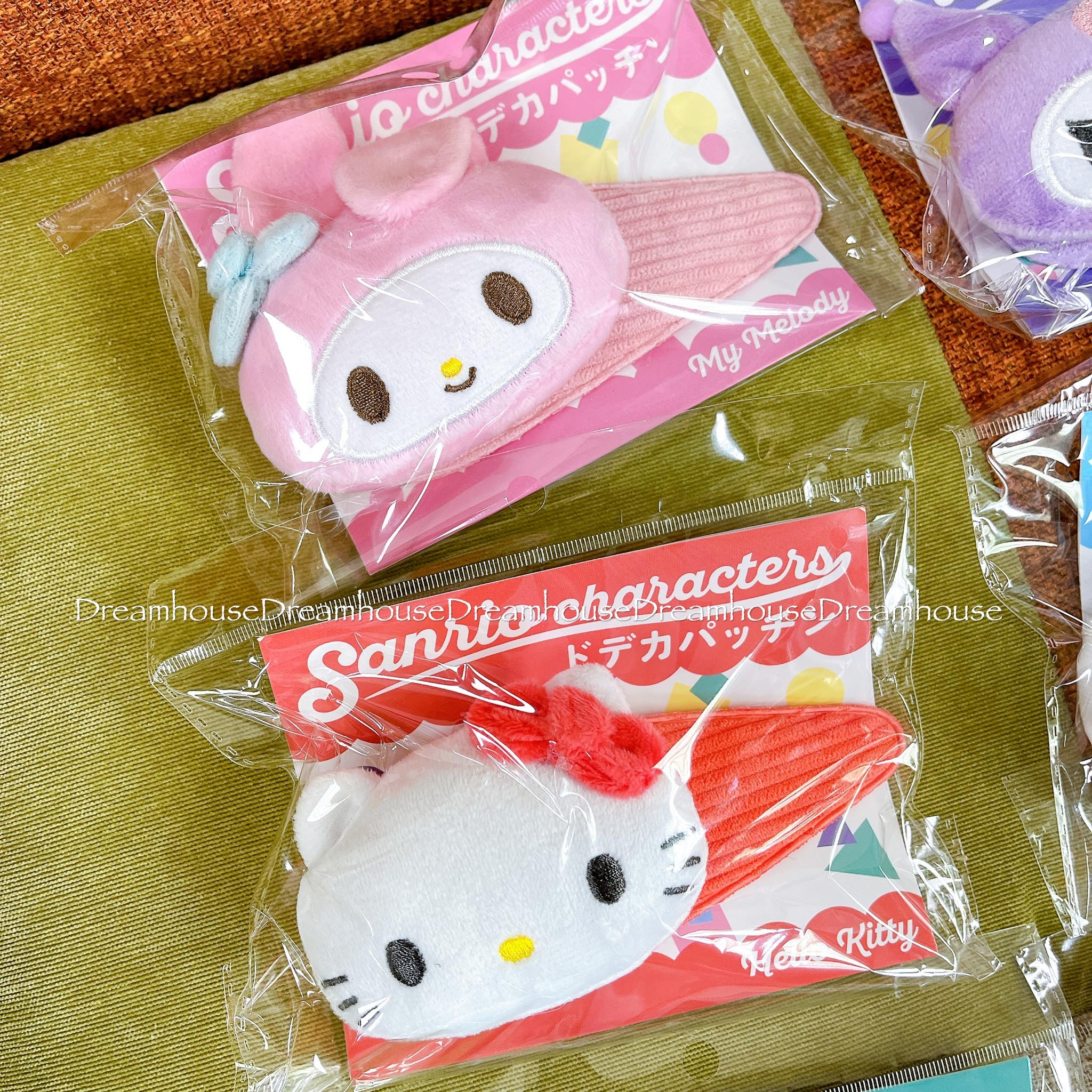 🇯🇵限定發售🇯🇵三麗鷗 凱蒂貓 美樂蒂 酷洛米 大耳狗 帕恰狗 人魚漢頓 立體燈芯絨髮夾 造型彈片夾 髮夾 瀏海夾 髮飾 飾品