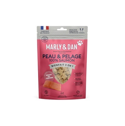 法國Marly&Dan 貓小食 凍乾三文魚粒 Omega-3配方 40g【$100 X 3 包】【可混合其他口味】