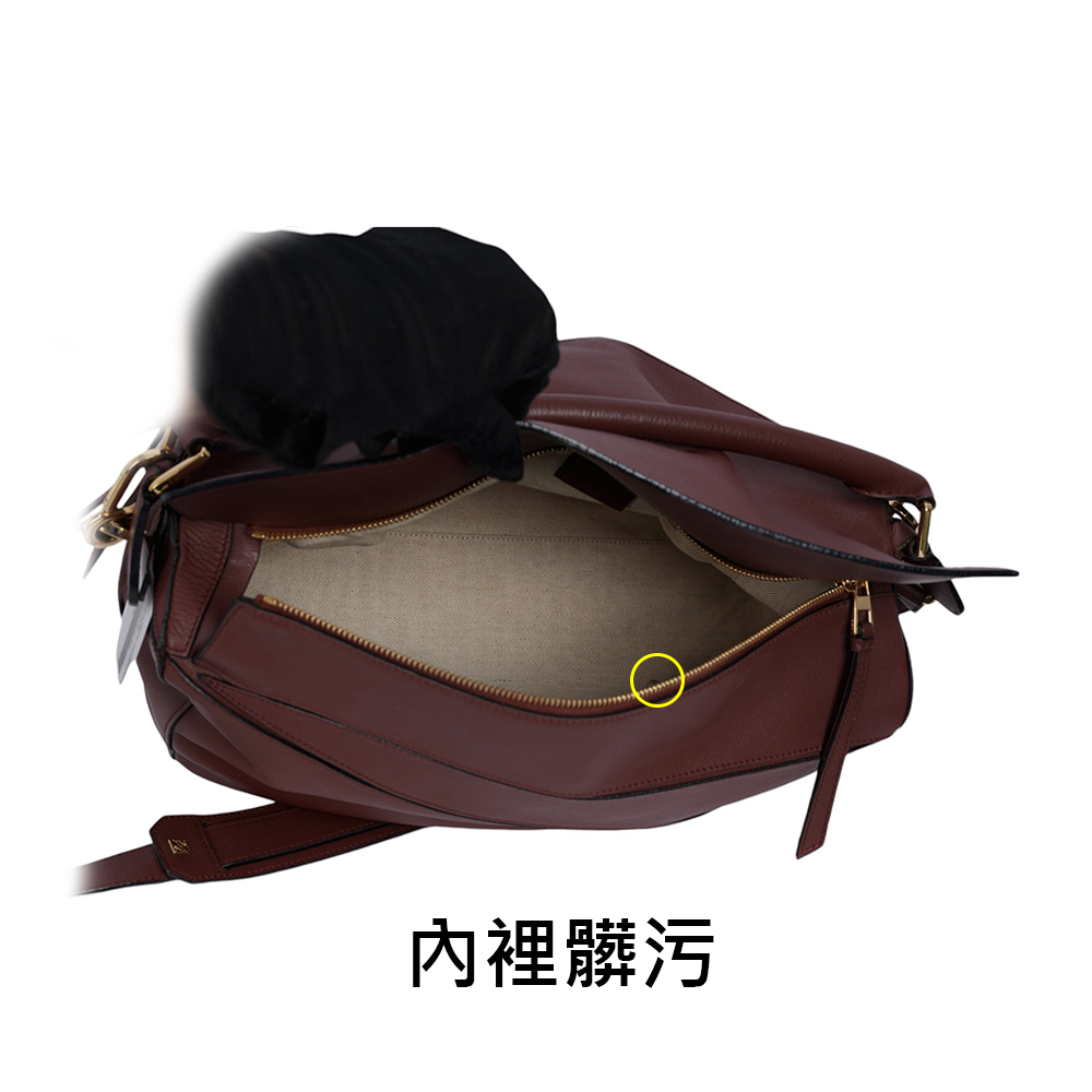 【LOEWE】Puzzle 拼圖粒面小牛皮手提/斜背兩用包(大款)(棕紅色)LO19000015