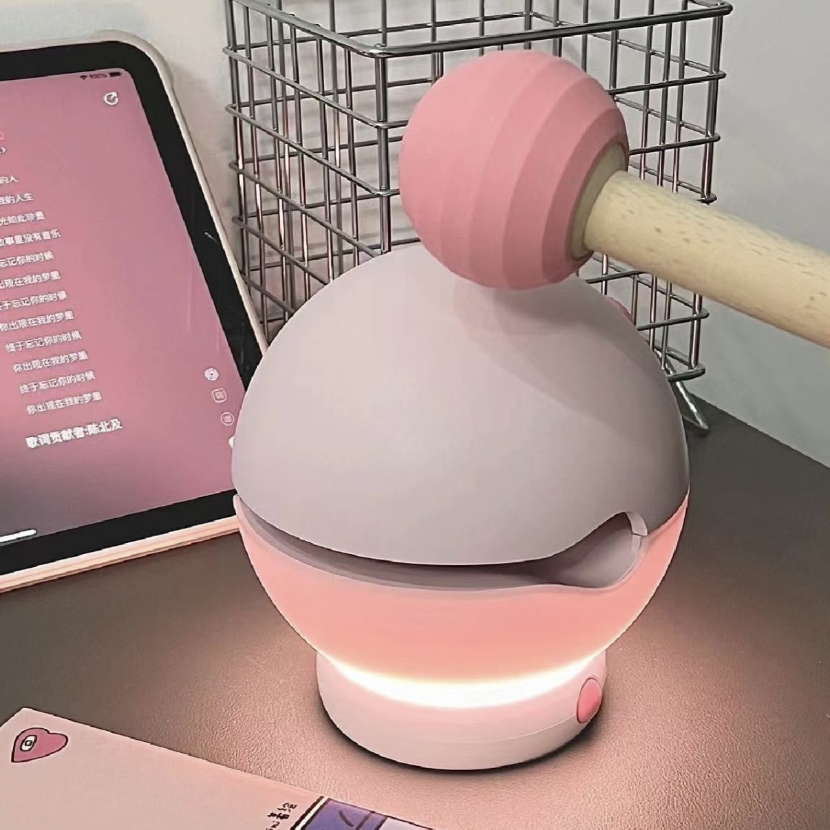 功德木魚造型夜燈 三段調節燈光 互動式燈光