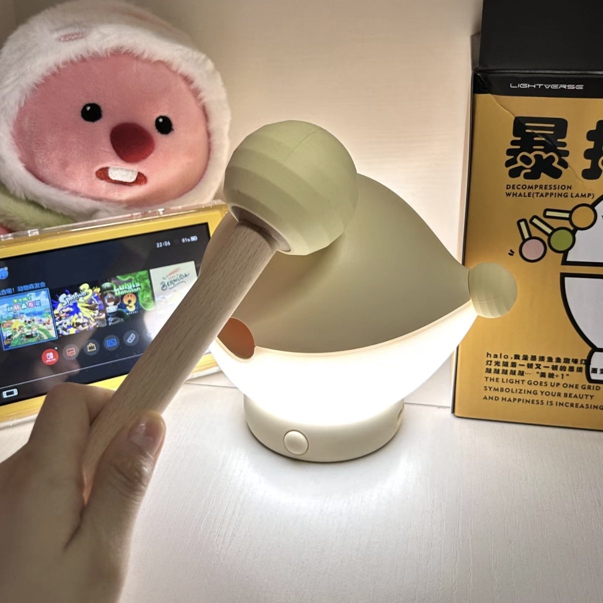 功德木魚造型夜燈 三段調節燈光 互動式燈光