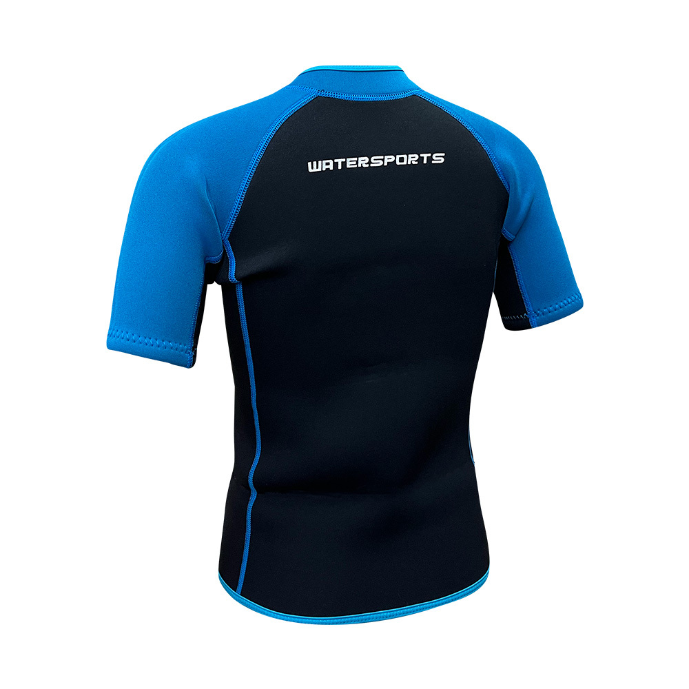 3mm 兒童 SCR 游泳保暖夾克 - 黑/藍