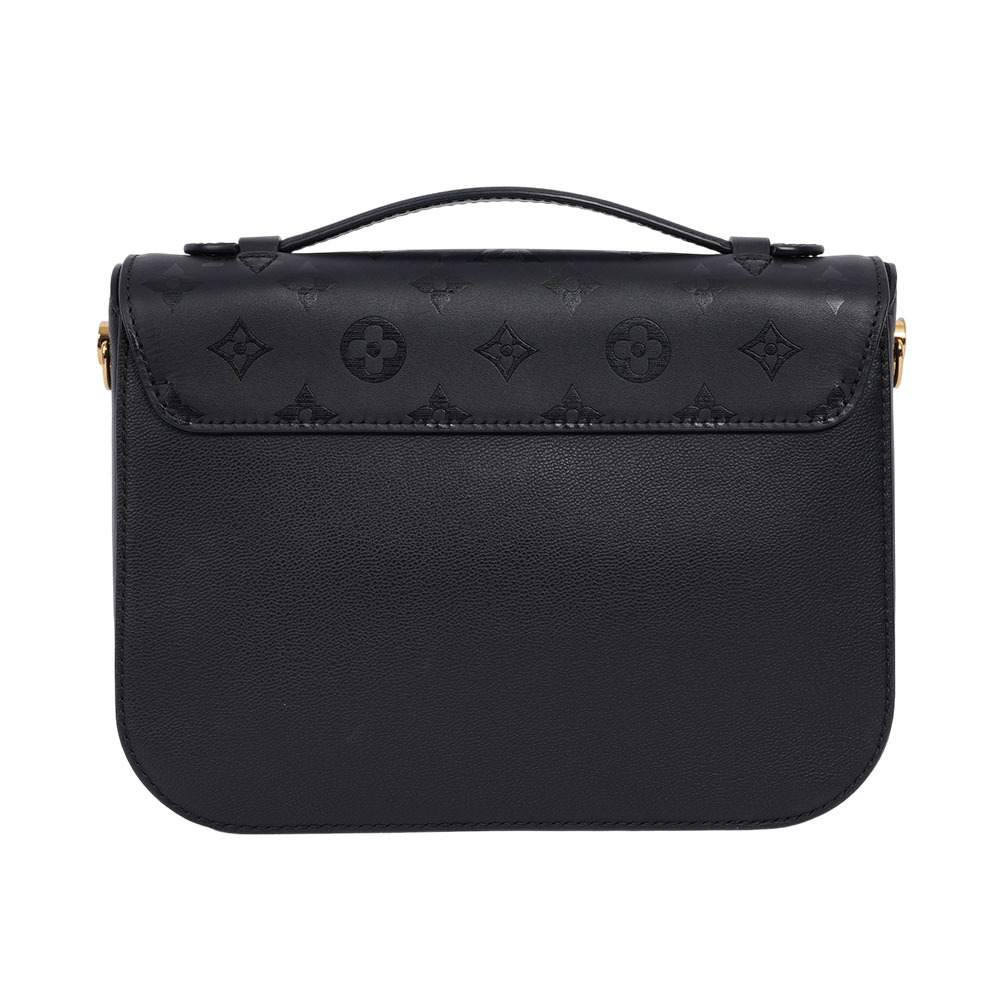 【Louis Vuitton / LV】Very Messenger Monogram 雙皮革二用郵差包(黑色)M53382