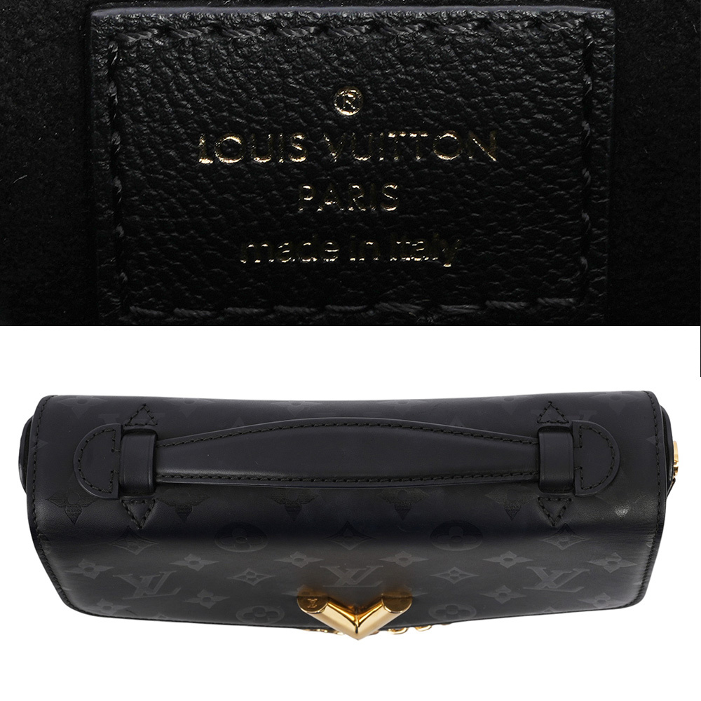 【Louis Vuitton / LV】Very Messenger Monogram 雙皮革二用郵差包(黑色)M53382