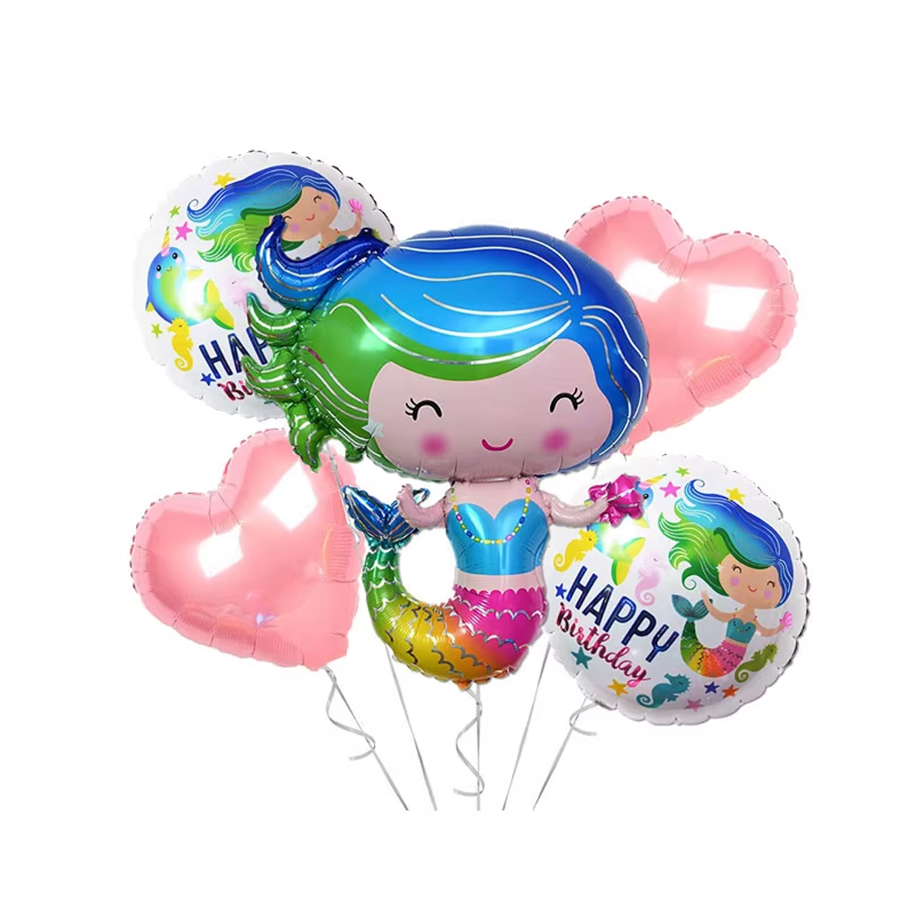 生日單品丨組合球串-繽紛美人魚