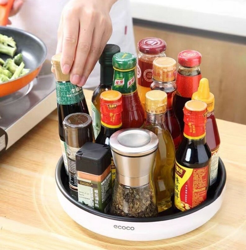 廚房旋轉式調味料置物架