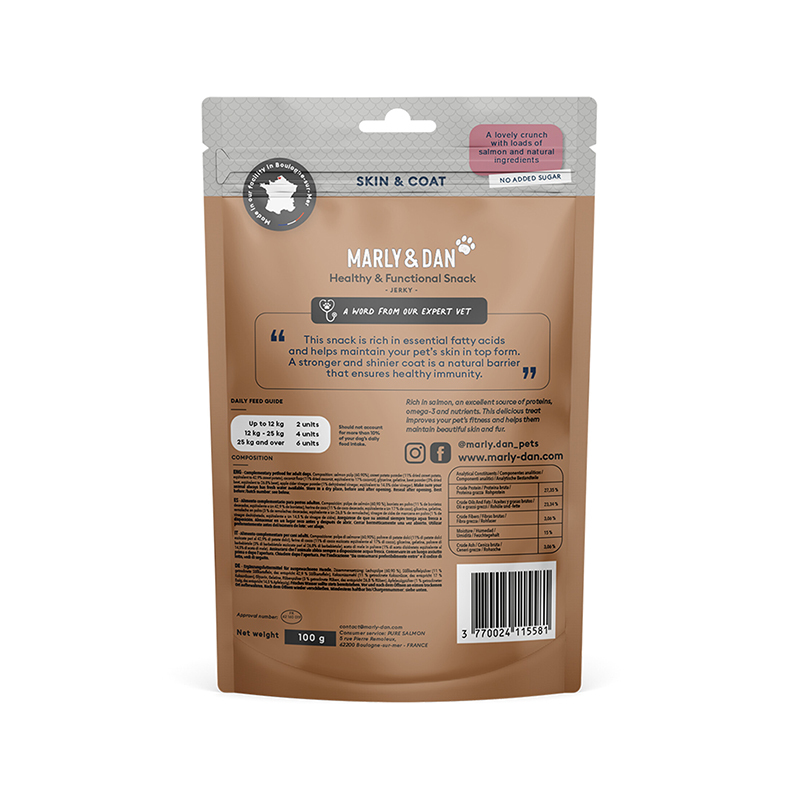 Marly&Dan 低溫烘焙三文魚條 護膚美毛 80g