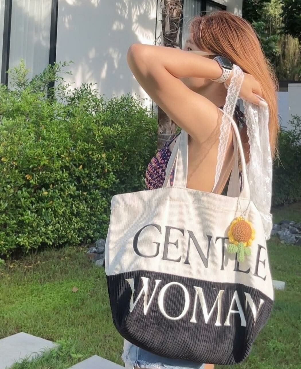 Gentle Woman Safari Tote Bag(Black White)