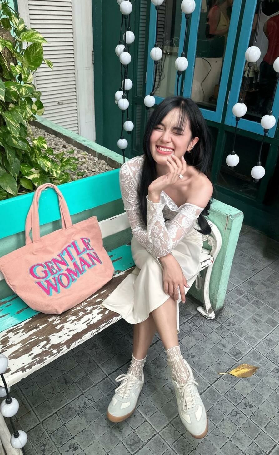 Gentle Woman Corduroy Tote Bag(Pink)