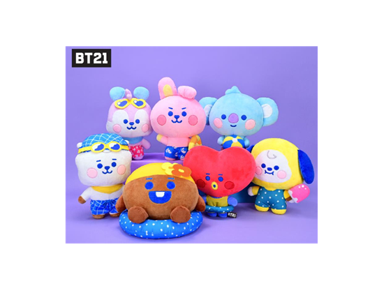 BT21-BABY泳圈沙灘系列 絨毛公仔-3吋