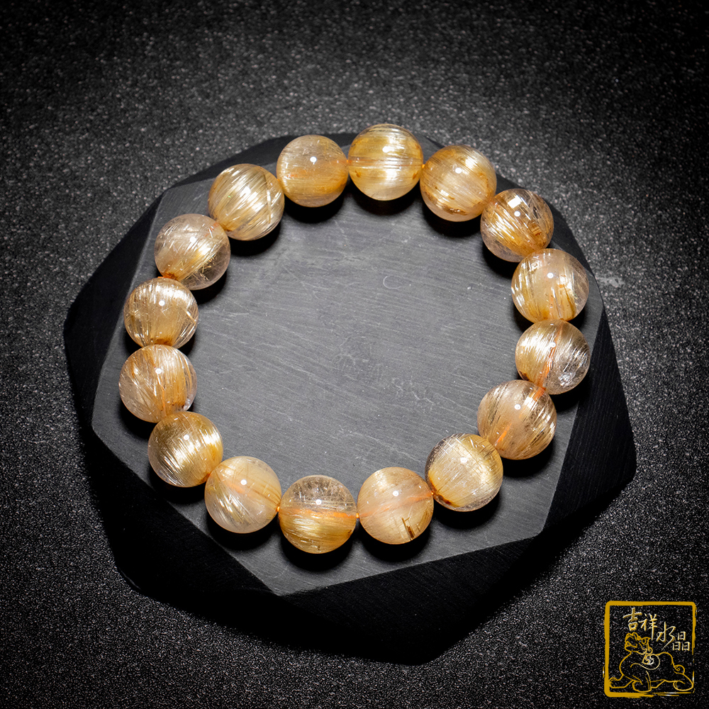 鈦晶手珠 13.7mm 強力招財