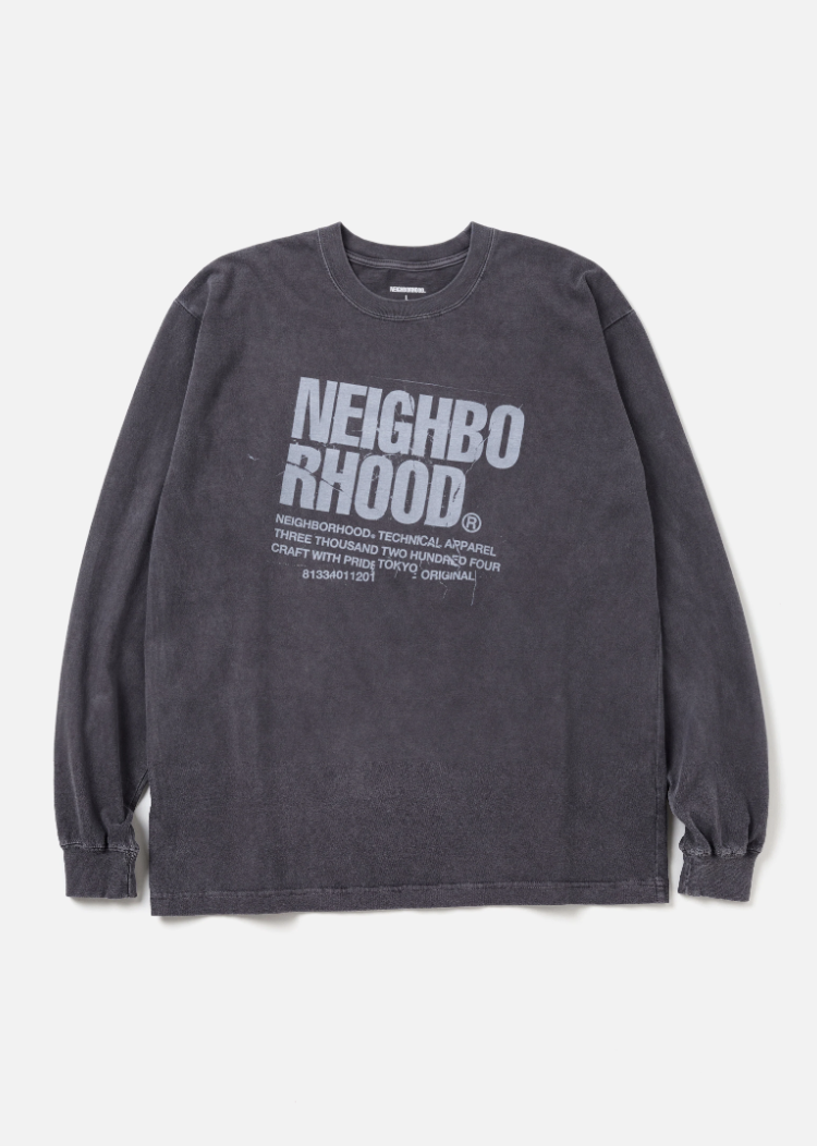 2024AW NEIGHBORHOOD NH TEE LS-11 NBHD 水洗 長T 現貨 242PCNH-LT11 LS