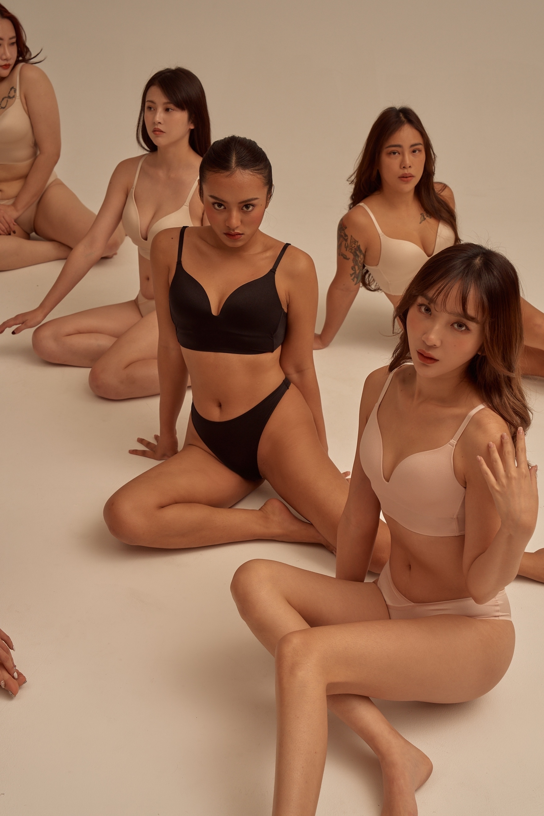 Softⁿ/Meufs訂製百搭無痕親膚集中無鋼圈內衣套組〔溫柔粉〕