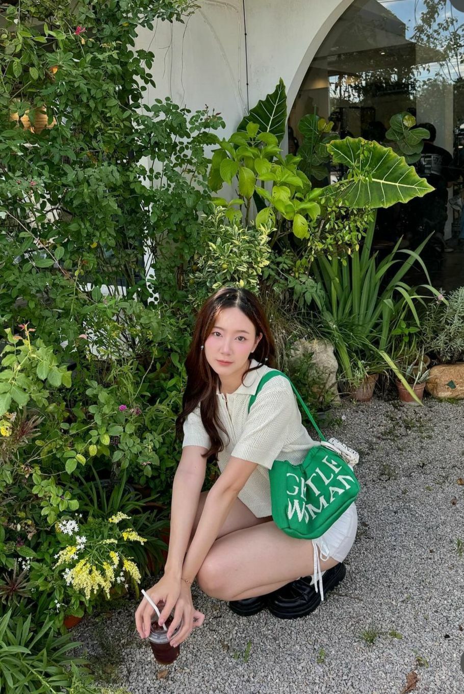 Gentle Woman Knit Dumpling Bag(Matcha Colada)