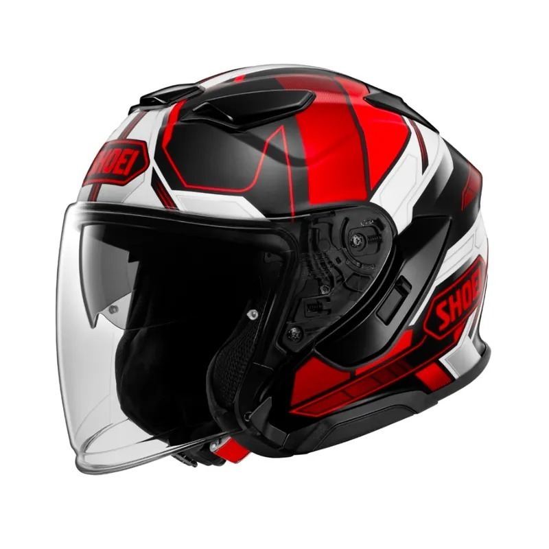 SHOEI J-CRUISE 3 WHIZZY TC-1 黑白紅 彩繪 四分之三 內墨片