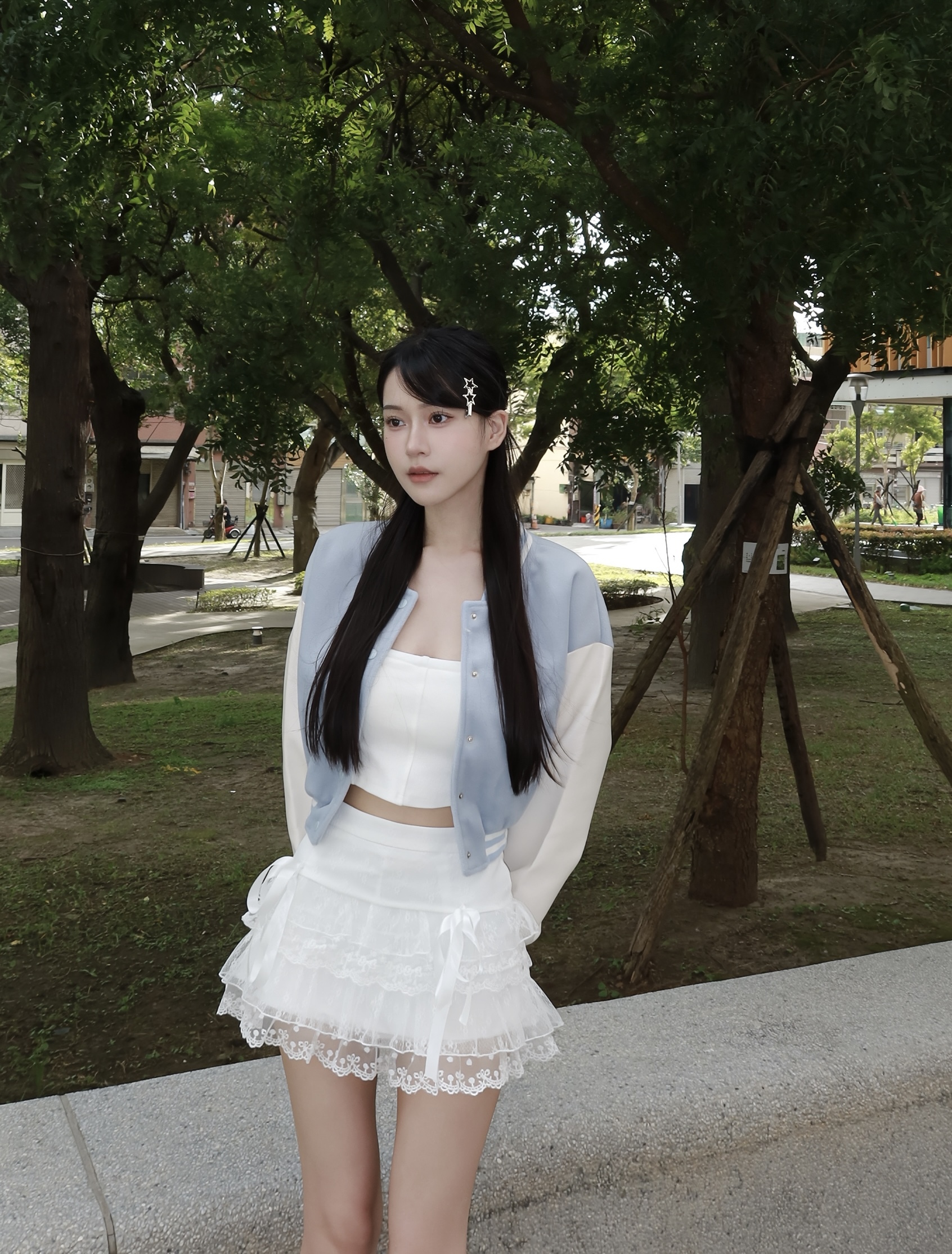 𝐂𝐡𝐢𝐞𝐬𝐭𝐮𝐝𝐢𝐨訂製·皮標鋪棉棒球外套/寶寶藍