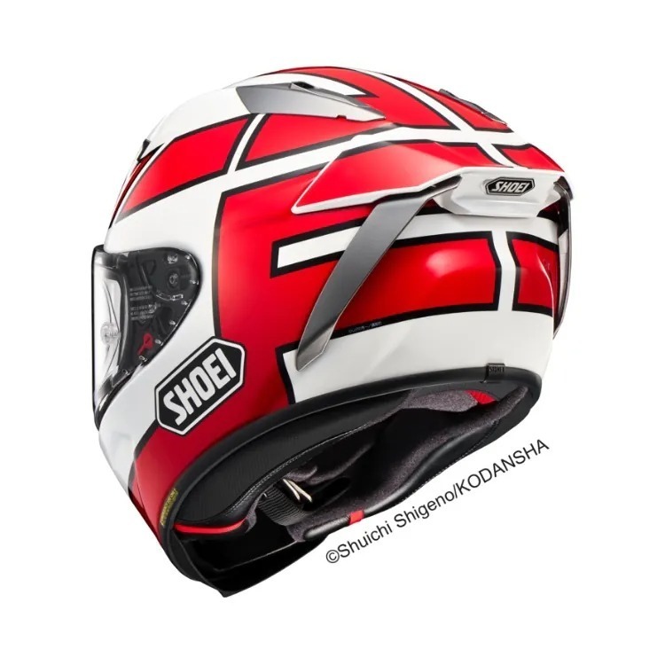 SHOEI X-FIFTEEN GUN TC-1 亮面白紅 聯名彩繪 頂級賽道帽款