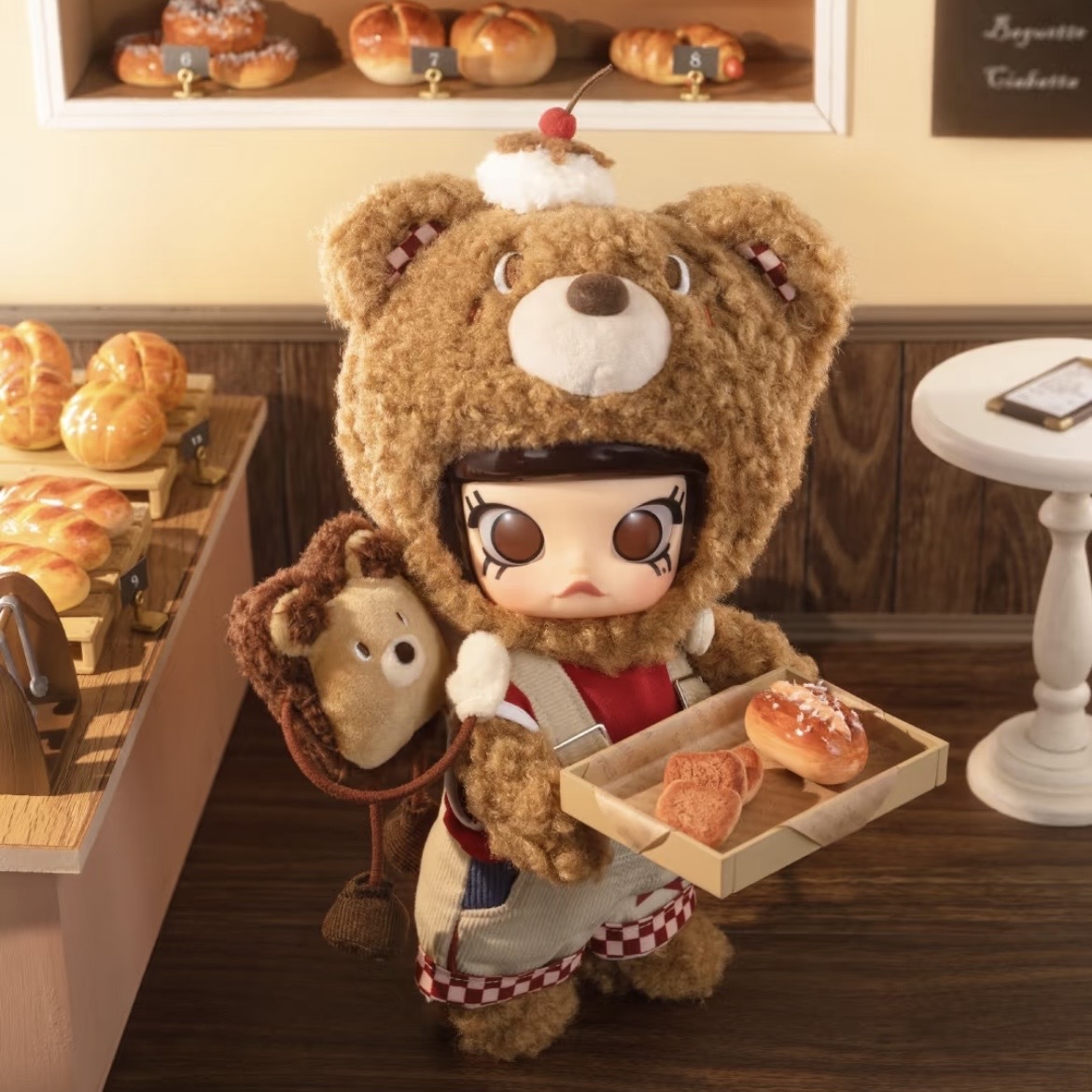 Molly Bear Bread Action Figure 小熊麵包 可動人偶 絨毛娃 正品 泡泡瑪特 POPMART