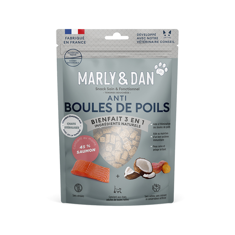 Marly&Dan 貓小食 低溫烘焙三文魚粒 去毛球配方 40g