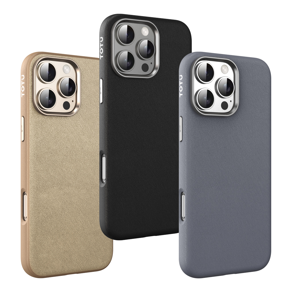 TOTU 拓途 iPhone 16 Pro/16 Pro Max 磁吸手機防摔保護殼 皮革紋鋁合金 慕尚 MagSafe兼容