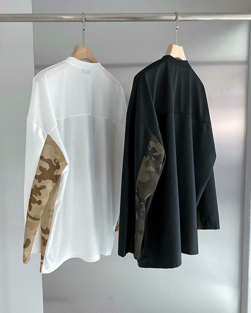 迷彩V領數字圖案長袖衫 VOLT-066T