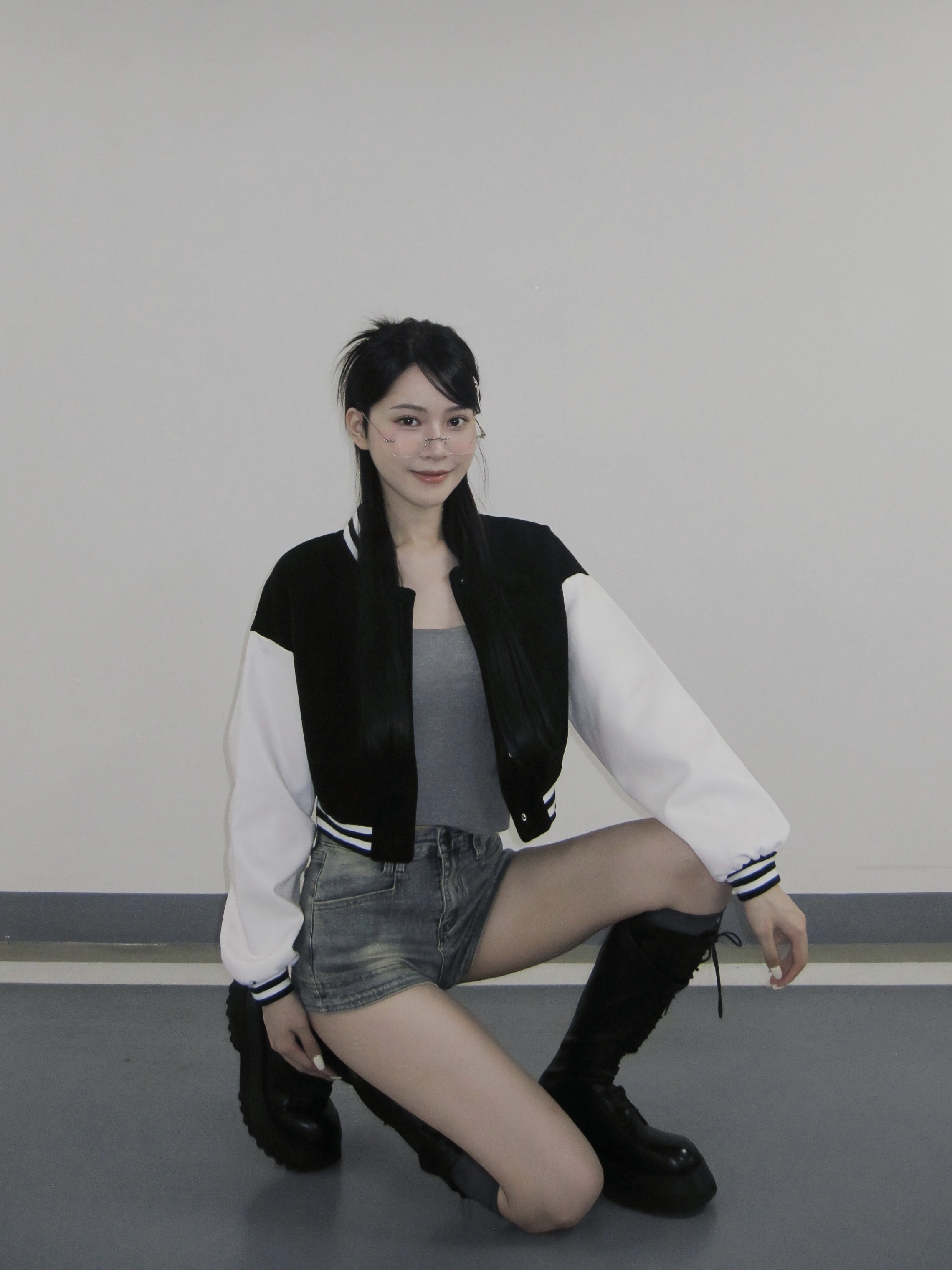 𝐂𝐡𝐢𝐞𝐬𝐭𝐮𝐝𝐢𝐨訂製·皮標鋪棉棒球外套/黑色