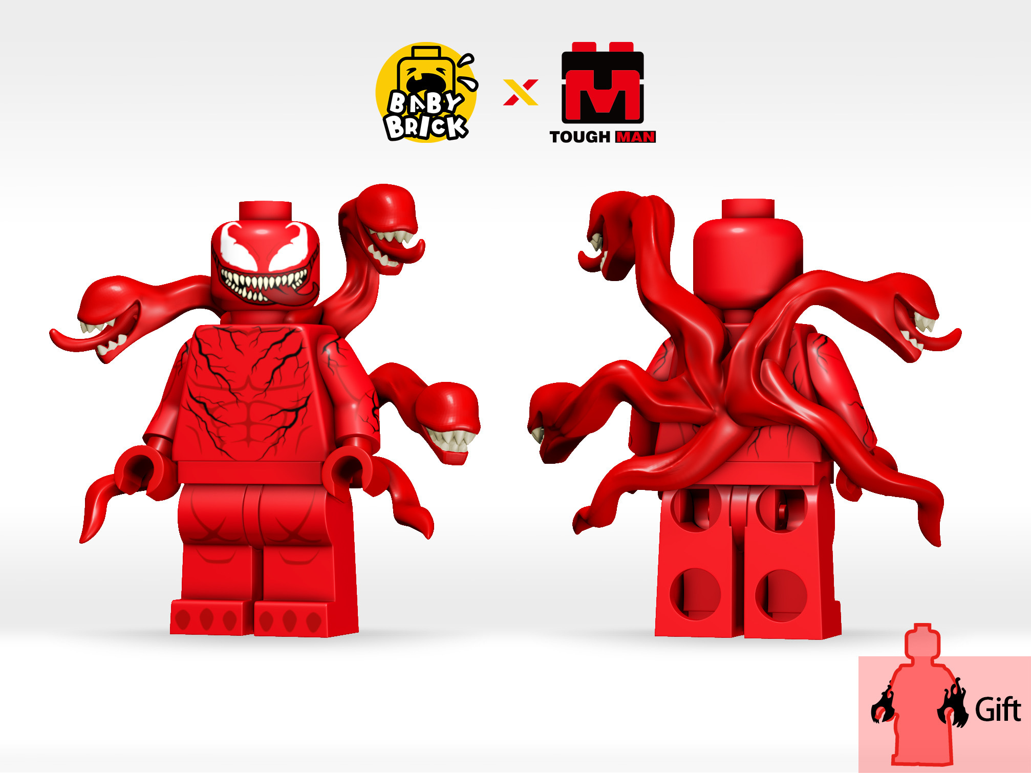 [Baby Brick x Tough][In Stock] Venom & Carnage [UVprinted]