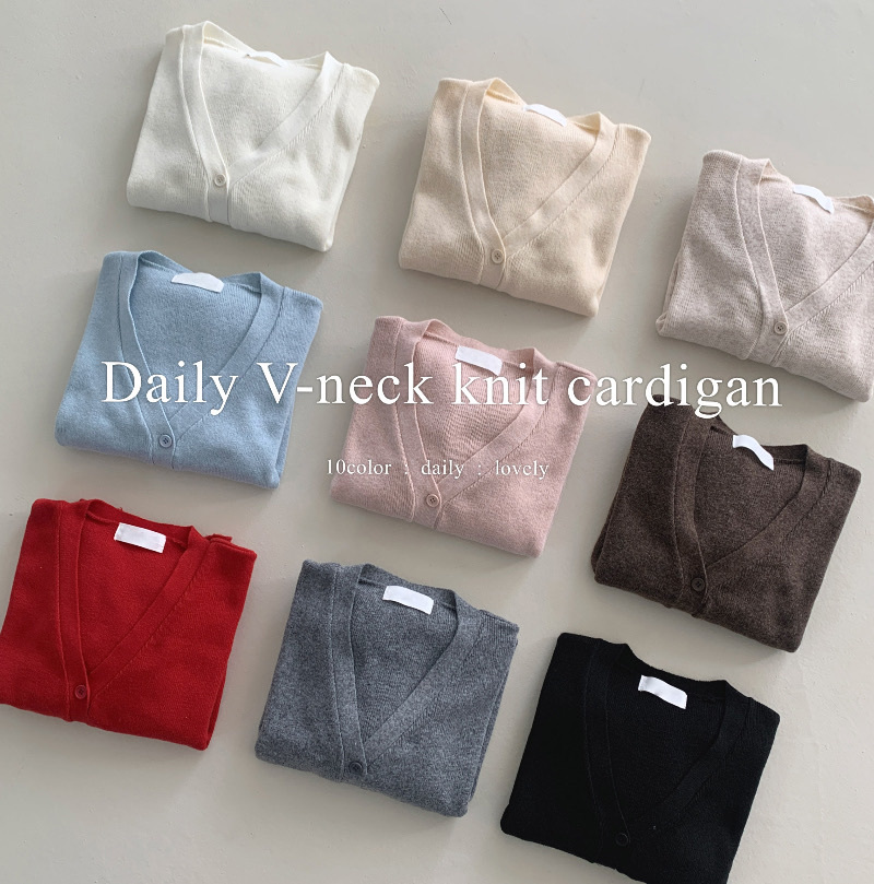 【優惠預訂】KR DAILY V-NECK KNIT CARDIGAN（10色）