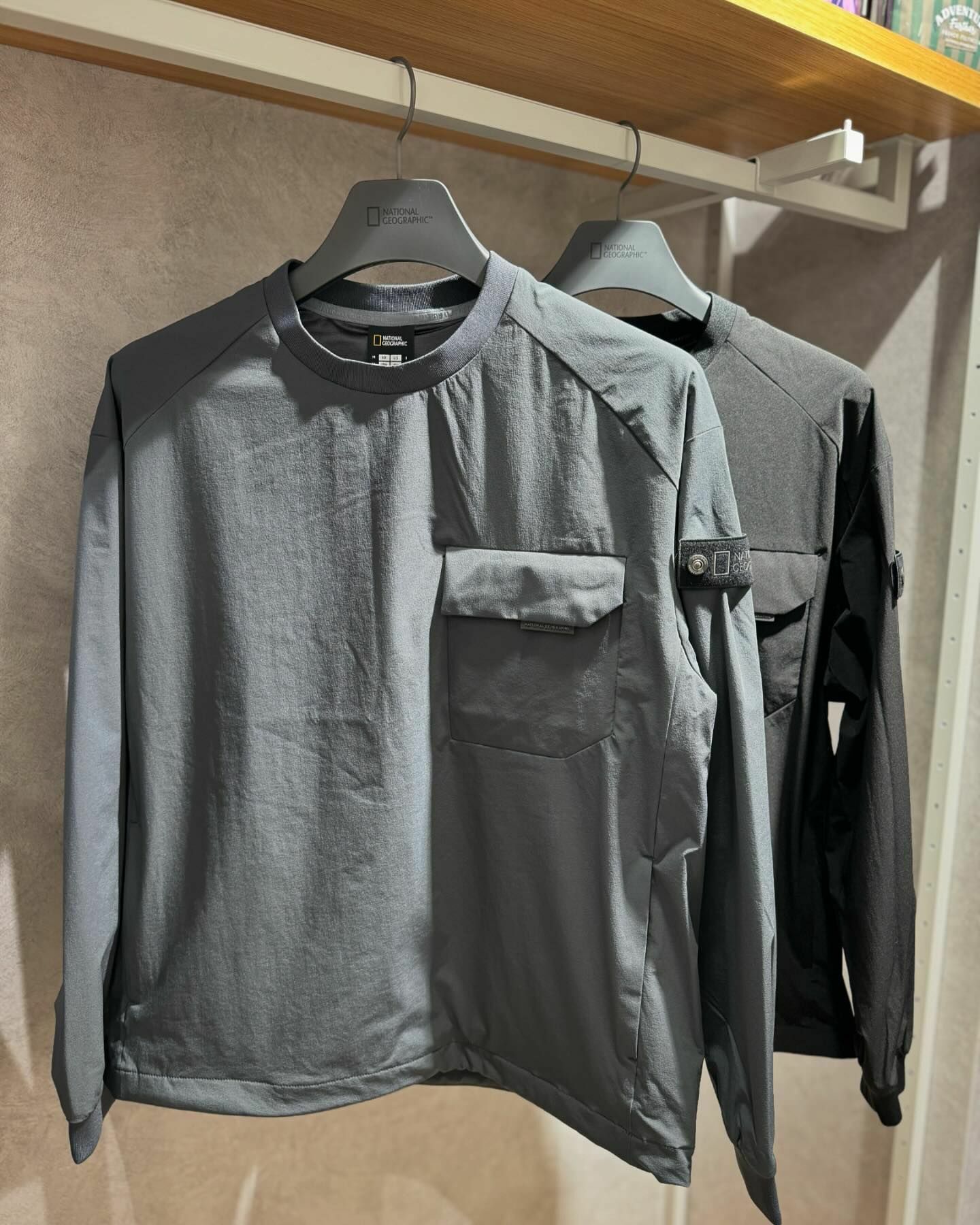 【代購】NATIONAL GEOGRAPHIC 國家地理 胸口袋 梭織 衛衣 大學T  N244MSW330