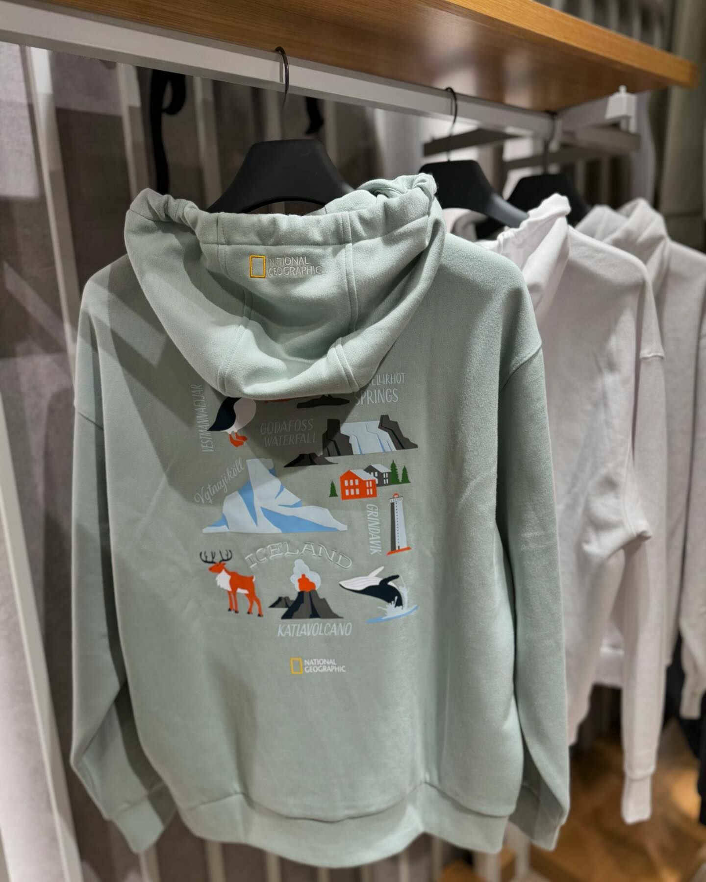 【代購】NATIONAL GEOGRAPHIC 國家地理 卡特拉火山 動物 圖案 帽T N244UHD920