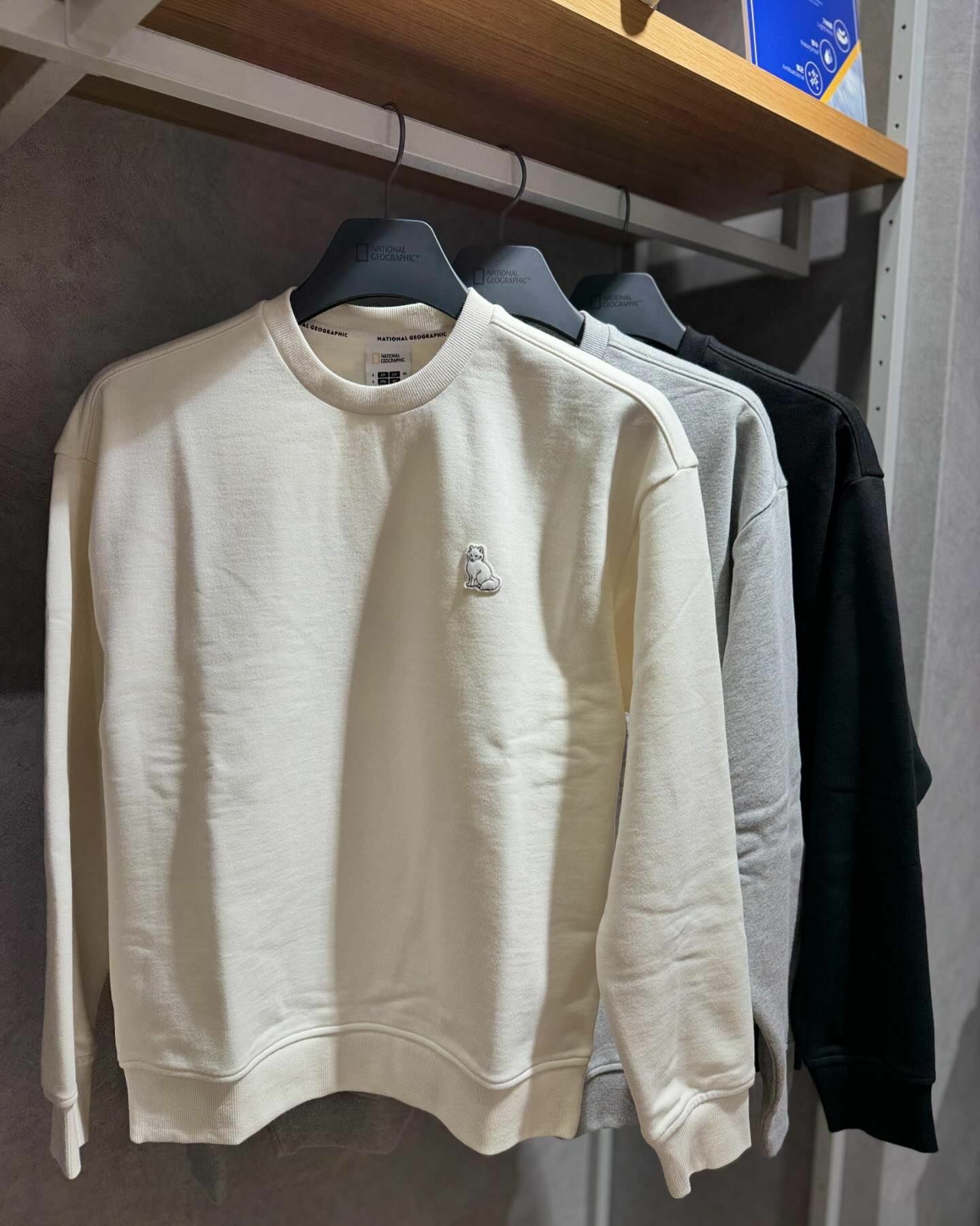 【代購】 NATIONAL GEOGRAPHIC 國家地理 北極狐 動物刺繡 衛衣 長袖 N243USW060