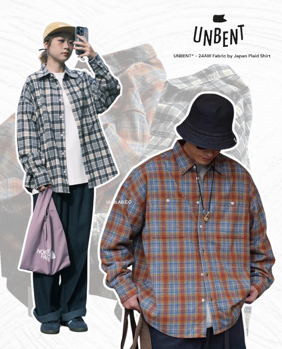 |日本面料 | UNBENT® 24AW 法蘭絨格紋襯衫