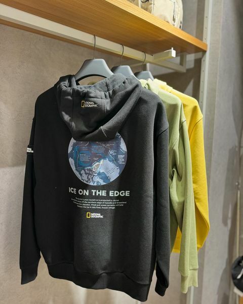 【代購】NATIONAL GEOGRAPHIC 國家地理 冰河 圖案 長袖 帽T N243UHD040