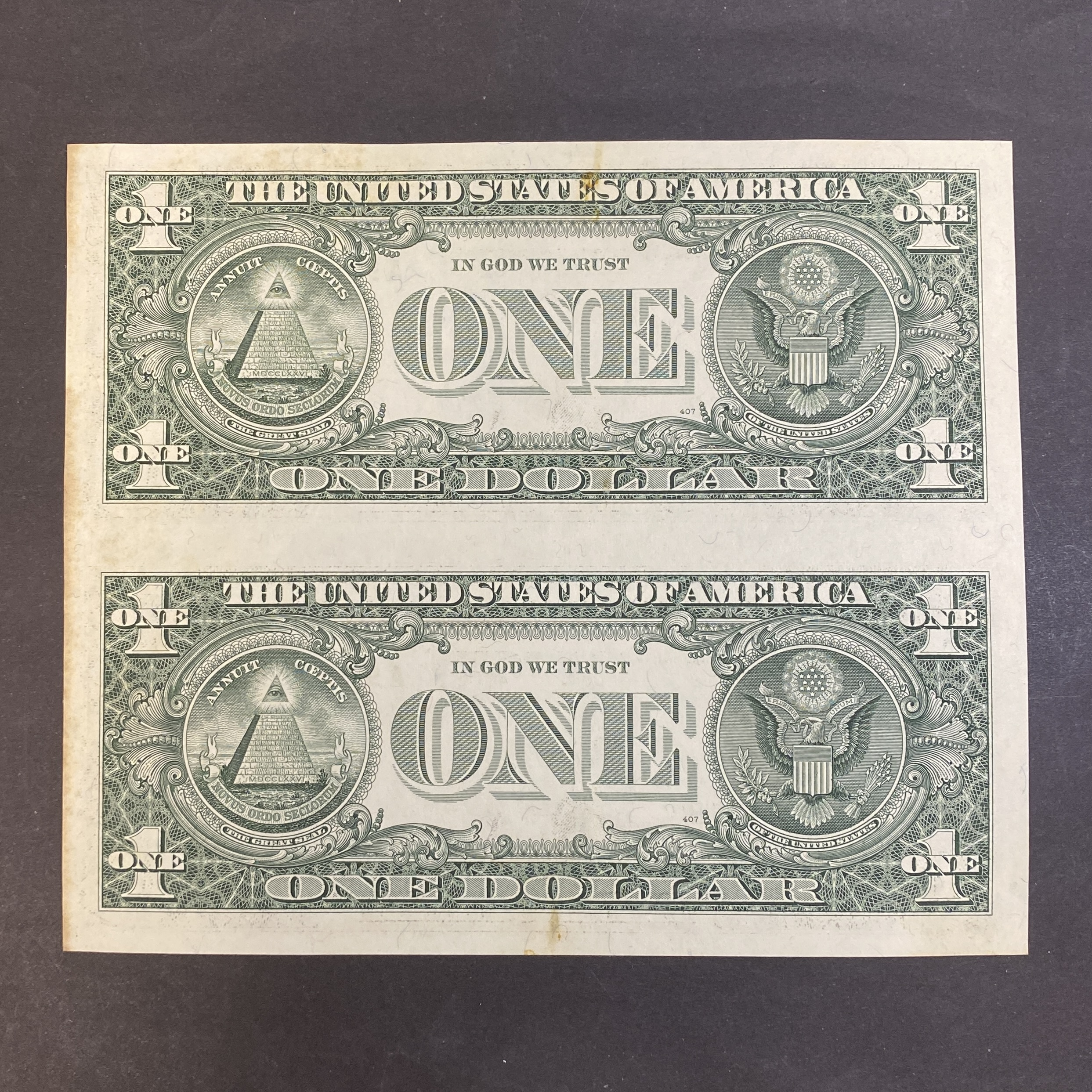 1995 U.S. Dollar 1 Dollar Pair Note (EF-AU Condition)