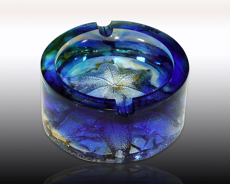 乾坤在握｜海星琉璃煙灰缸收納皿 開運實用雙效裝飾