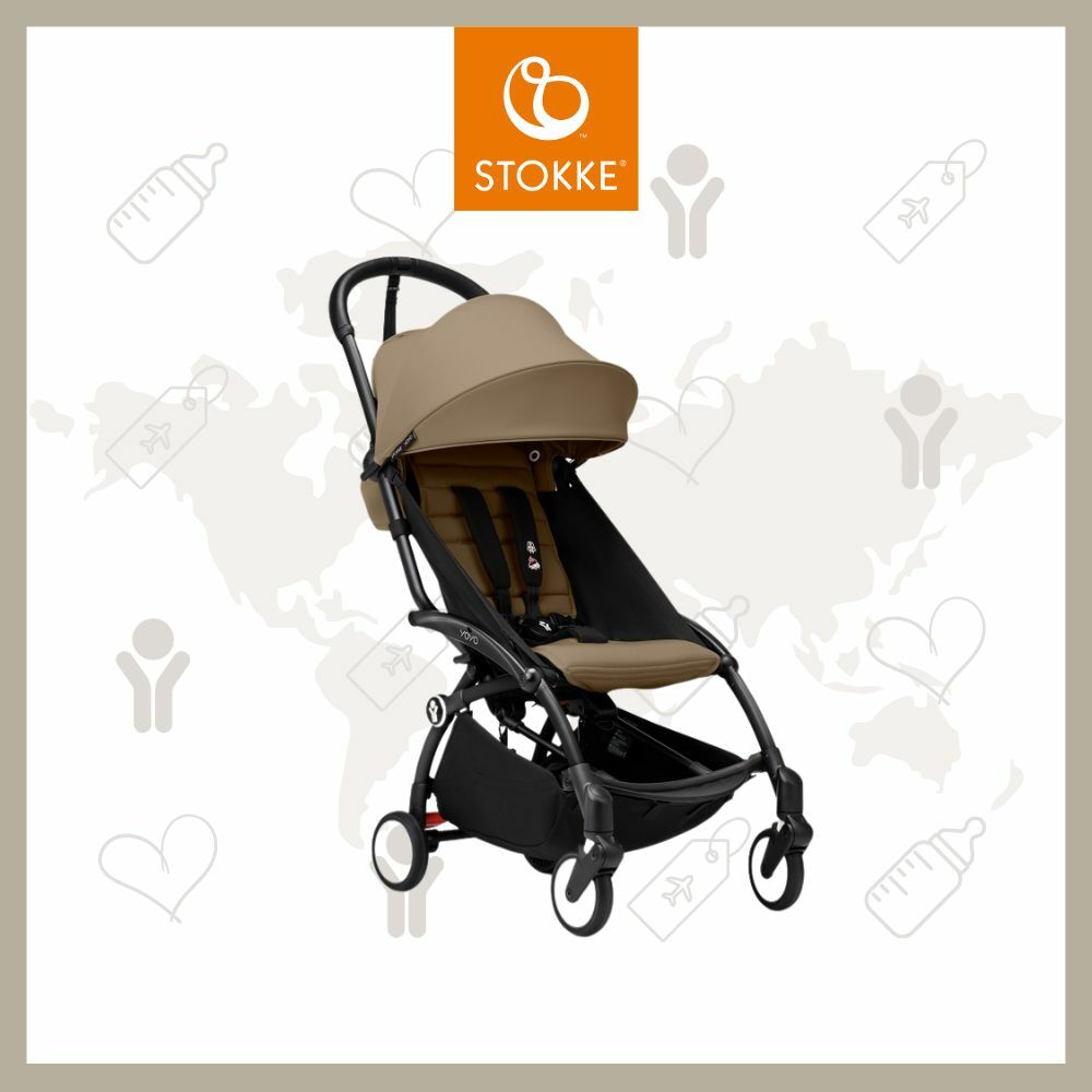 Stokke YOYO³ 6+ Stroller Black Frame | Compact Foldable
