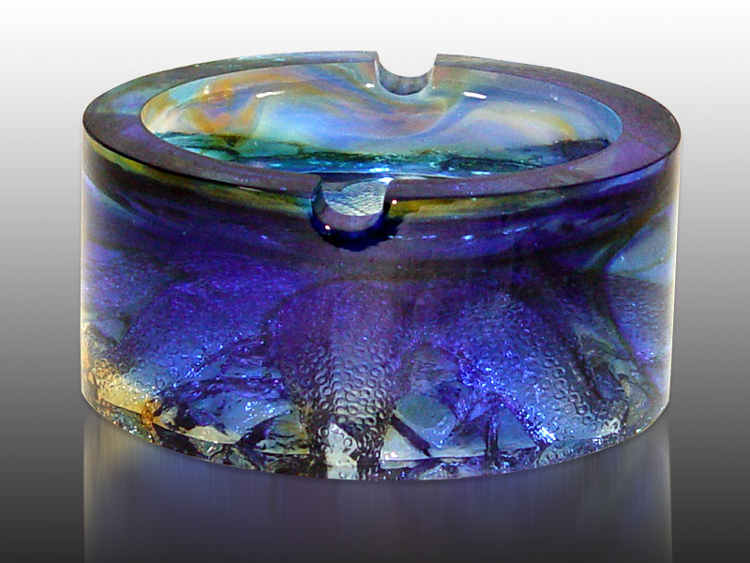 鹿港窯禮品館｜海星「乾坤在握」開運琉璃擺件 - 煙灰缸/收納兩用