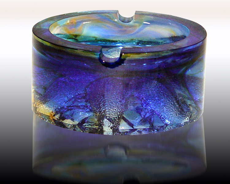 鹿港窯禮品館｜海星「乾坤在握」開運琉璃擺件 - 煙灰缸/收納兩用