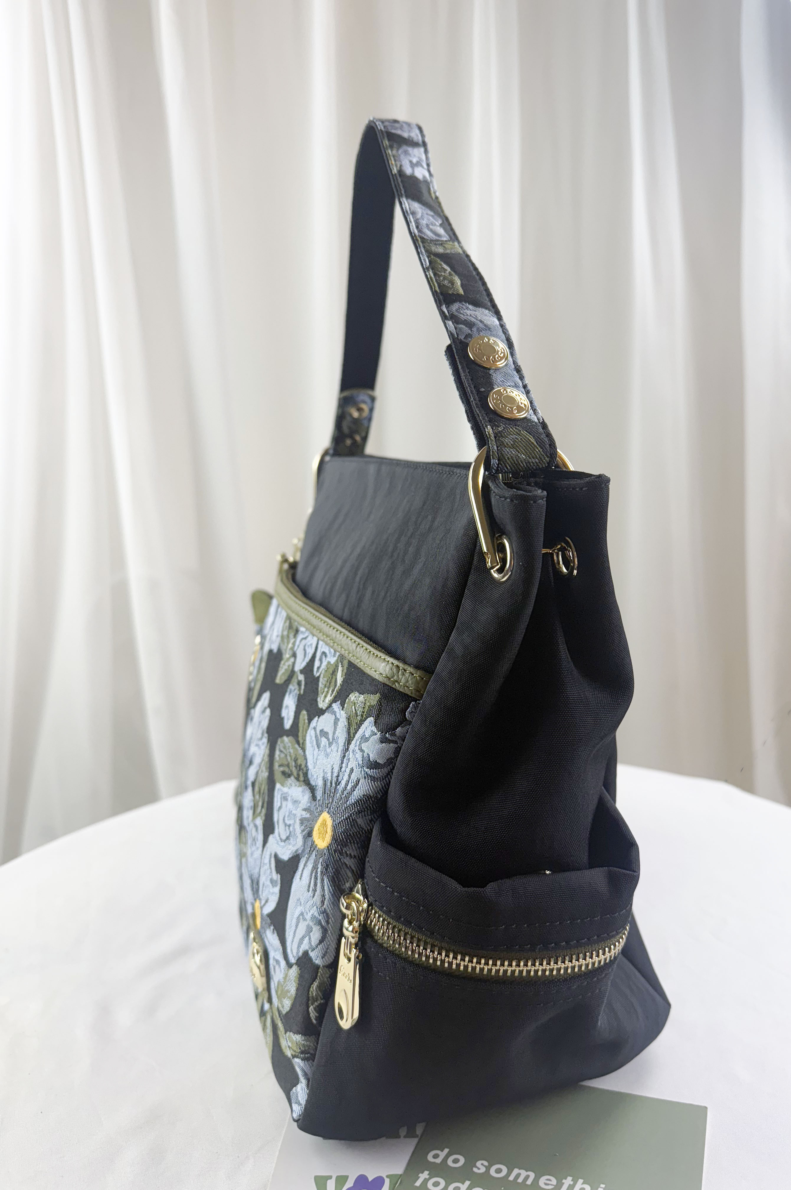 GOODS 提花綠防潑水肩背包 / 側背包 附零錢包   #2282