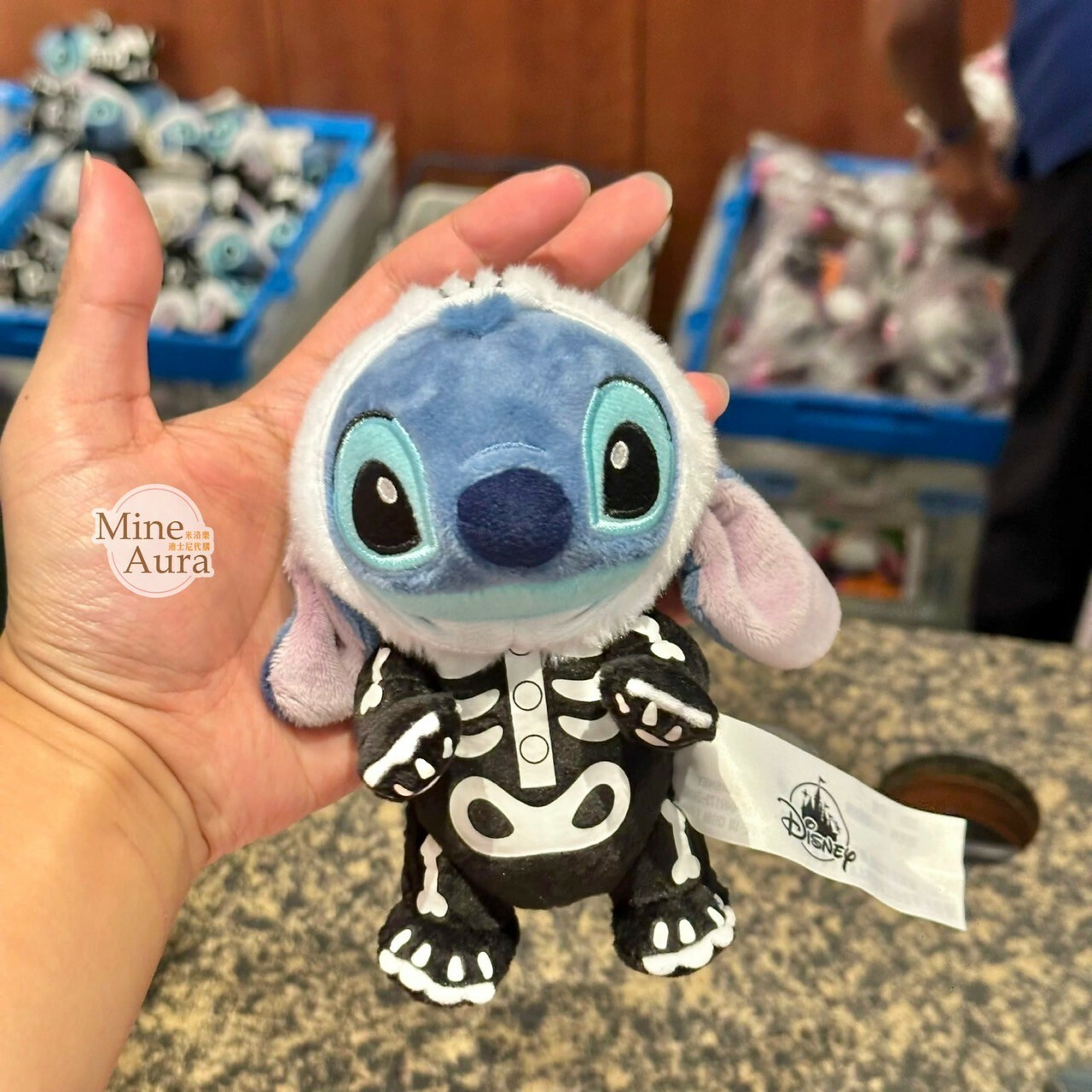 (現貨) 2024 萬聖節限定 史迪奇 Stitch 骷顱裝造型 絨毛 鑰匙圈 吊飾 星際寶貝 Lilo & Stitch -香港迪士尼樂園