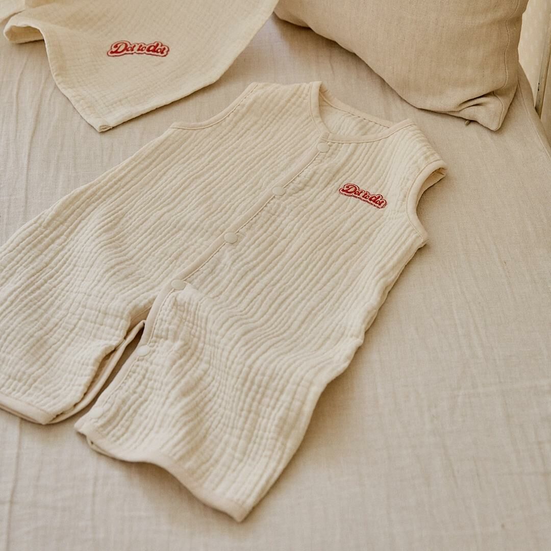 Basic&Pure莫代爾三重棉紗-自由伸展連體睡袋(人物版/logo版)